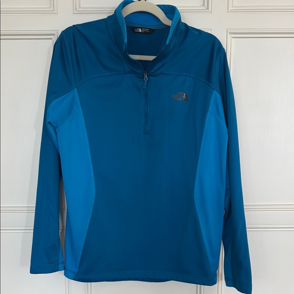 The North Face Men's Blue Pullover Quarter zip Jacket